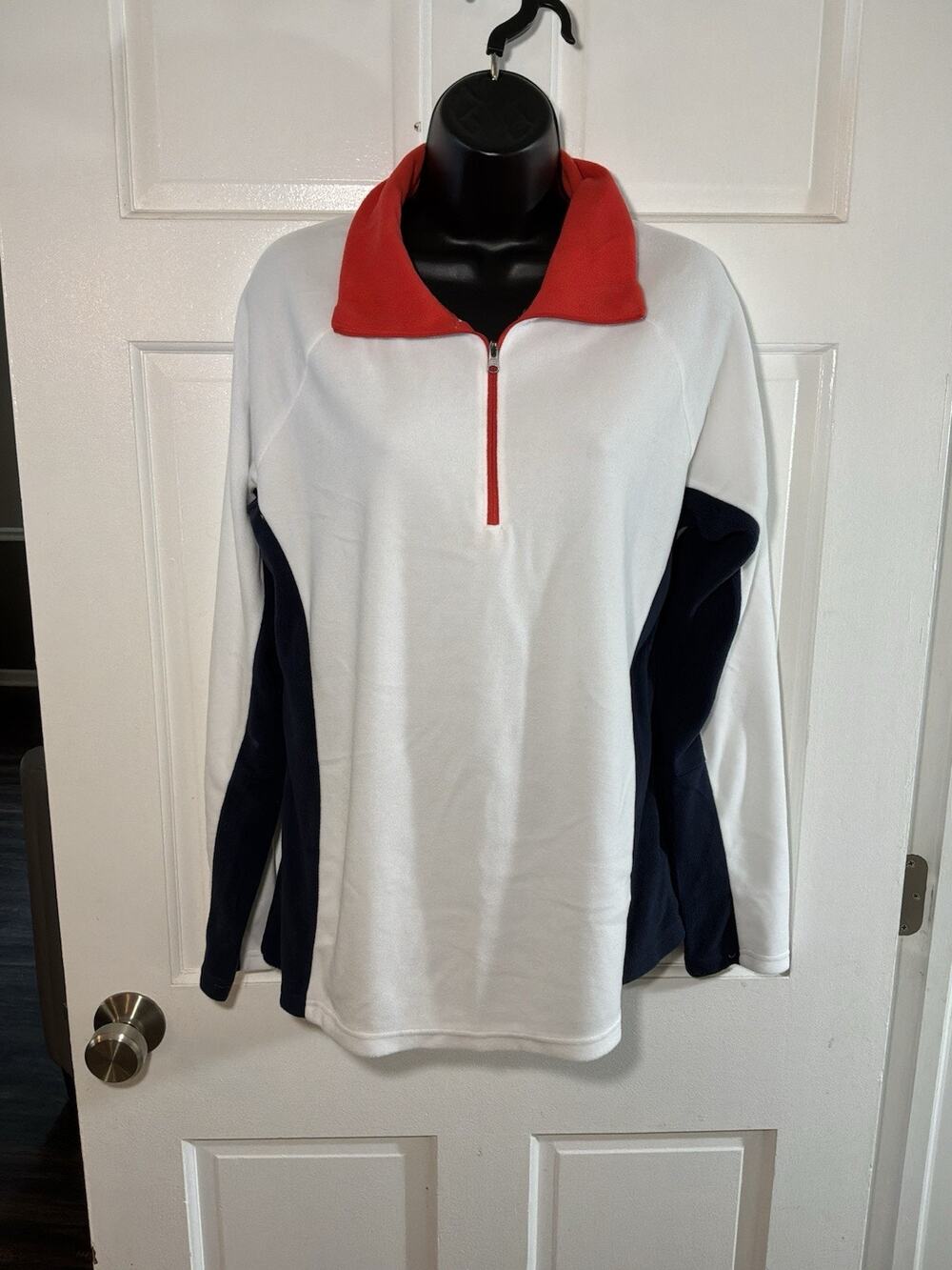 Columbia Ladies L Quarter Zip Fleece Pullover Colorblock